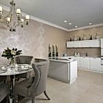 Meubles blancs dans la cuisine