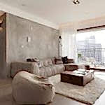 Fenêtres panoramiques dans le salon