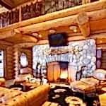 TV au-dessus du foyer